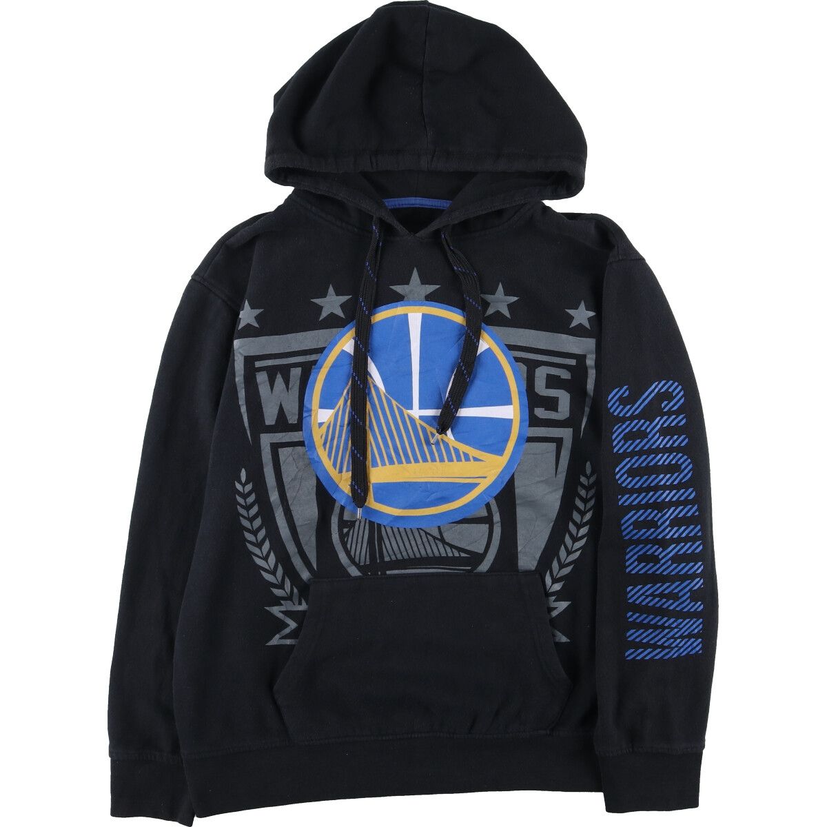 古着 NBA GOLDEN STATE WARRIORS スウェットプルオーバーパーカー