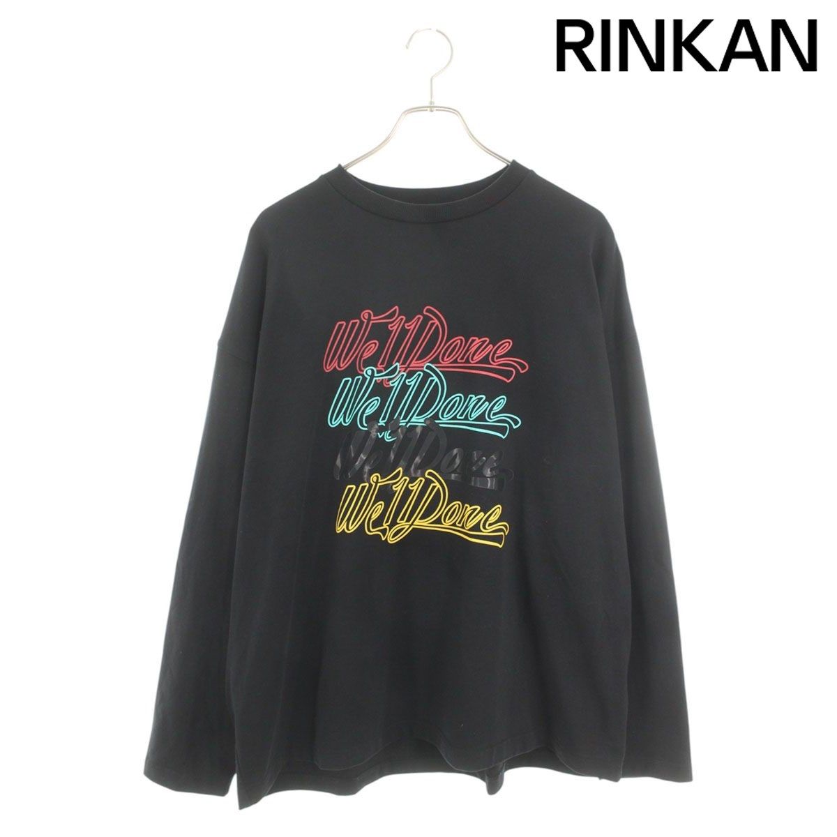 ウェルダン  22AW  WD-TT3-22-796-U-BK レインボーロゴ長袖カットソー メンズ S