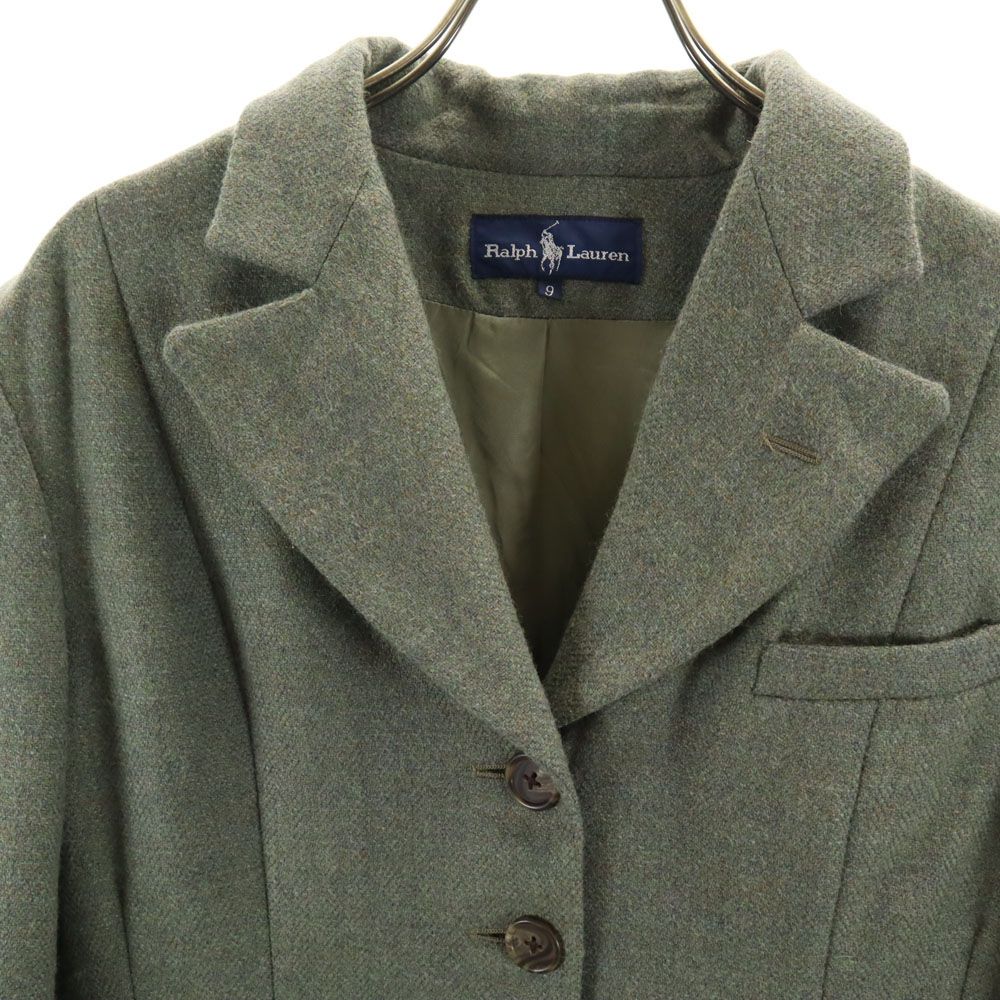 ラルフローレン ウール テーラードジャケット 9 グリーン RALPH LAUREN