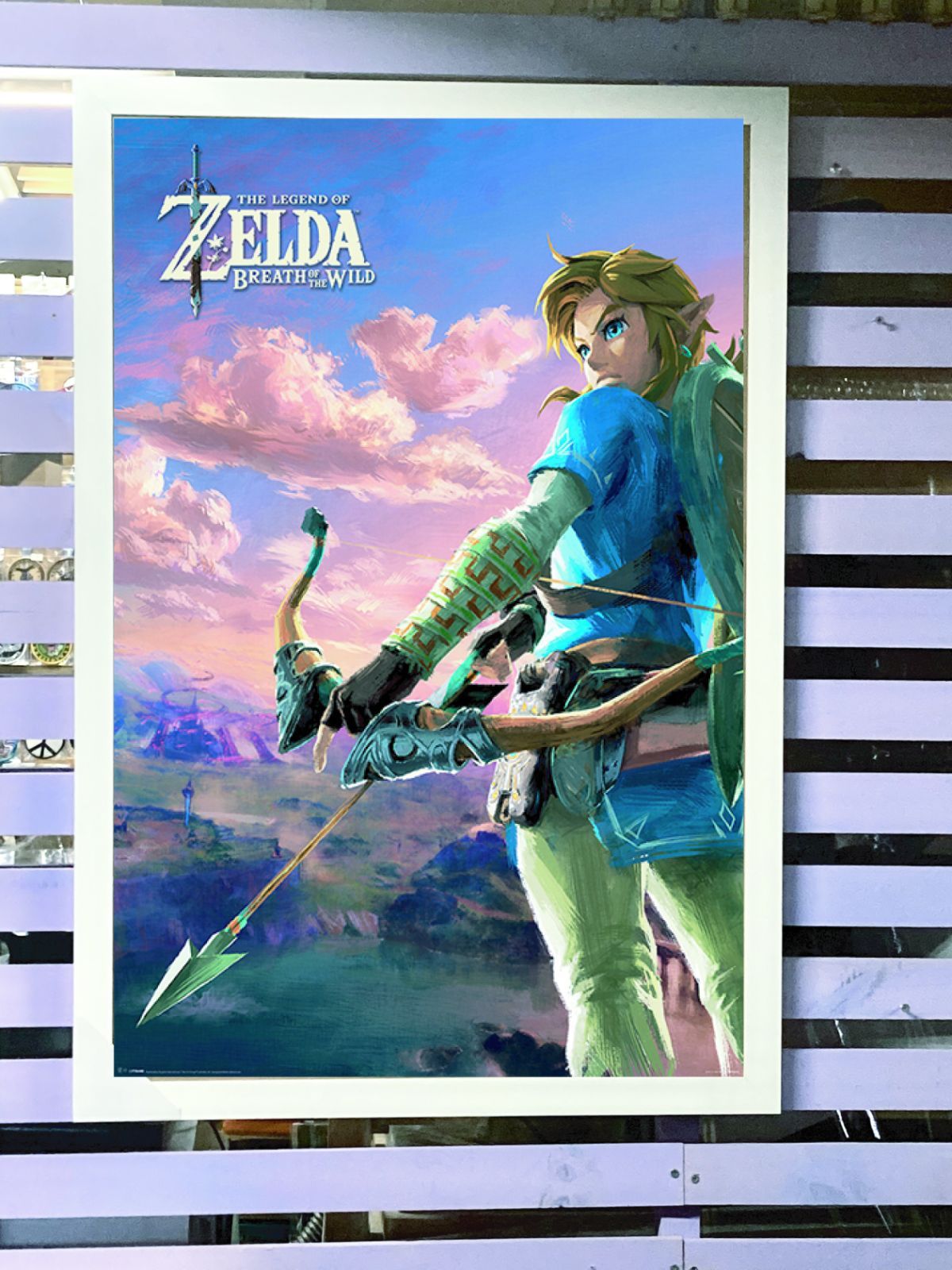 つな　　フレーム付ゲーム　ゼルダの伝説　ポスター　61cmx91.5cm ゼルダの伝説 ポスター 61cmx91.5cm フレーム付き - メルカリ
