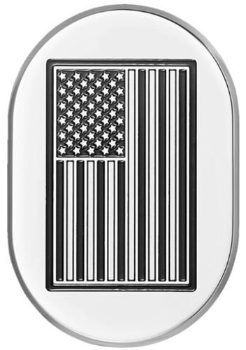 アンテナカバー Mirror polish w/ contrastcut American flag 右側 2017～23年FLHRXS、2009～13年FLTR/X/XS、2009～23年FLHX/S