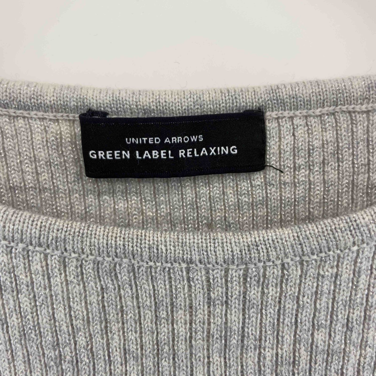 UNITED ARROWS green label relaxing ユナイテッドアローズグリーンレーベルリラクシング レディース ライトグレーラメ  ニット/セーター