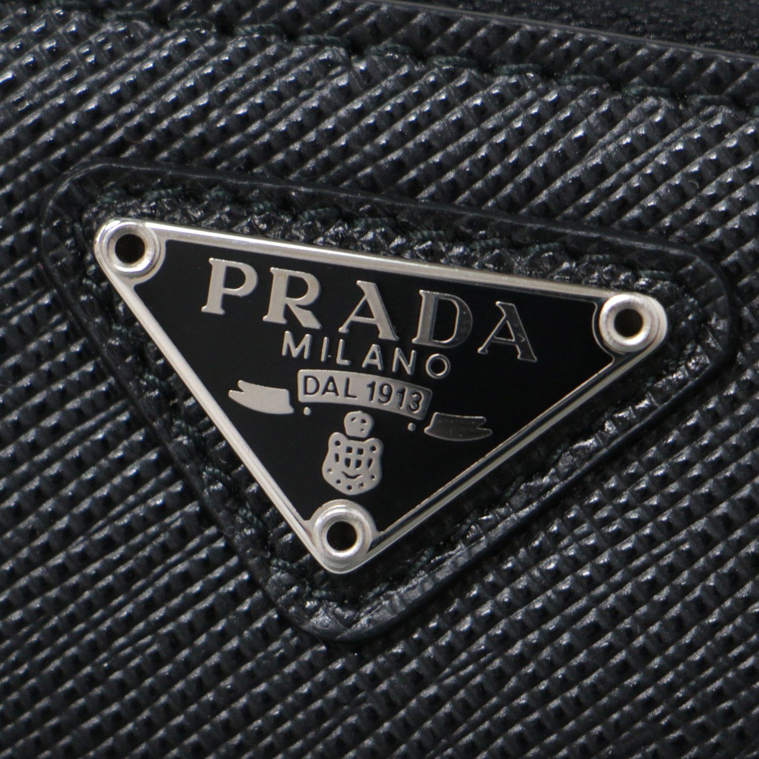 美品 PRADA プラダ ペンケース サフィアーノ トライアングルロゴ 