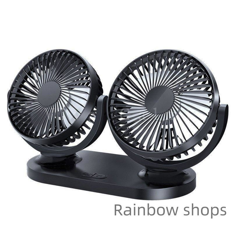 ツインファン 楽天市場】ツインファン 車載用扇風機 後部座席用 角度調整可能