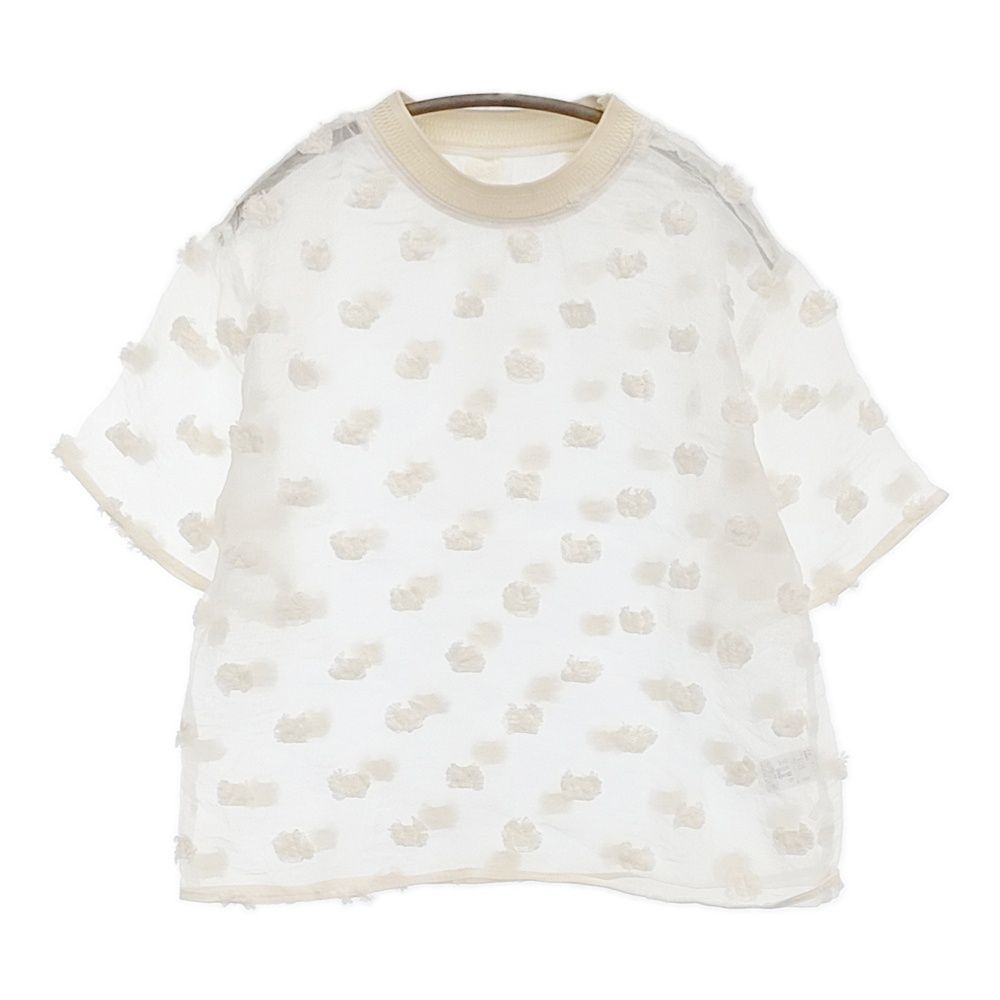 qiri 氷dot jacquardブラウス 定価19800円 63-01-BL-017-25-1 ブラウス シャツ 25SS キナリ レディース キリ 5-0902S♪