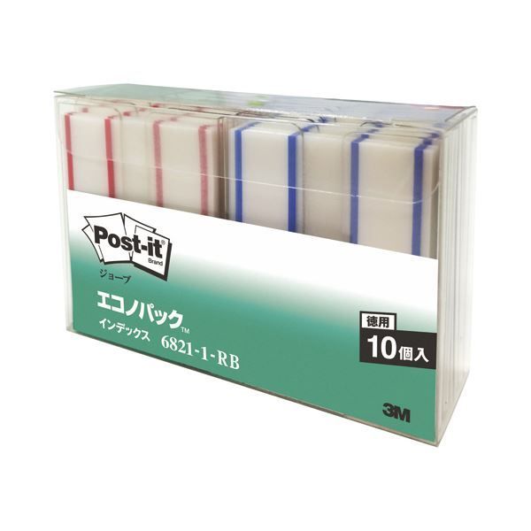 まとめ 3M ポストイット ジョーブ エコノパック インデックス 記入用 44×23mm レッド ブルー 6821-1-RB 1パック 20個 各色10個 ×2セット USTAUSTRALIA_COM_AU