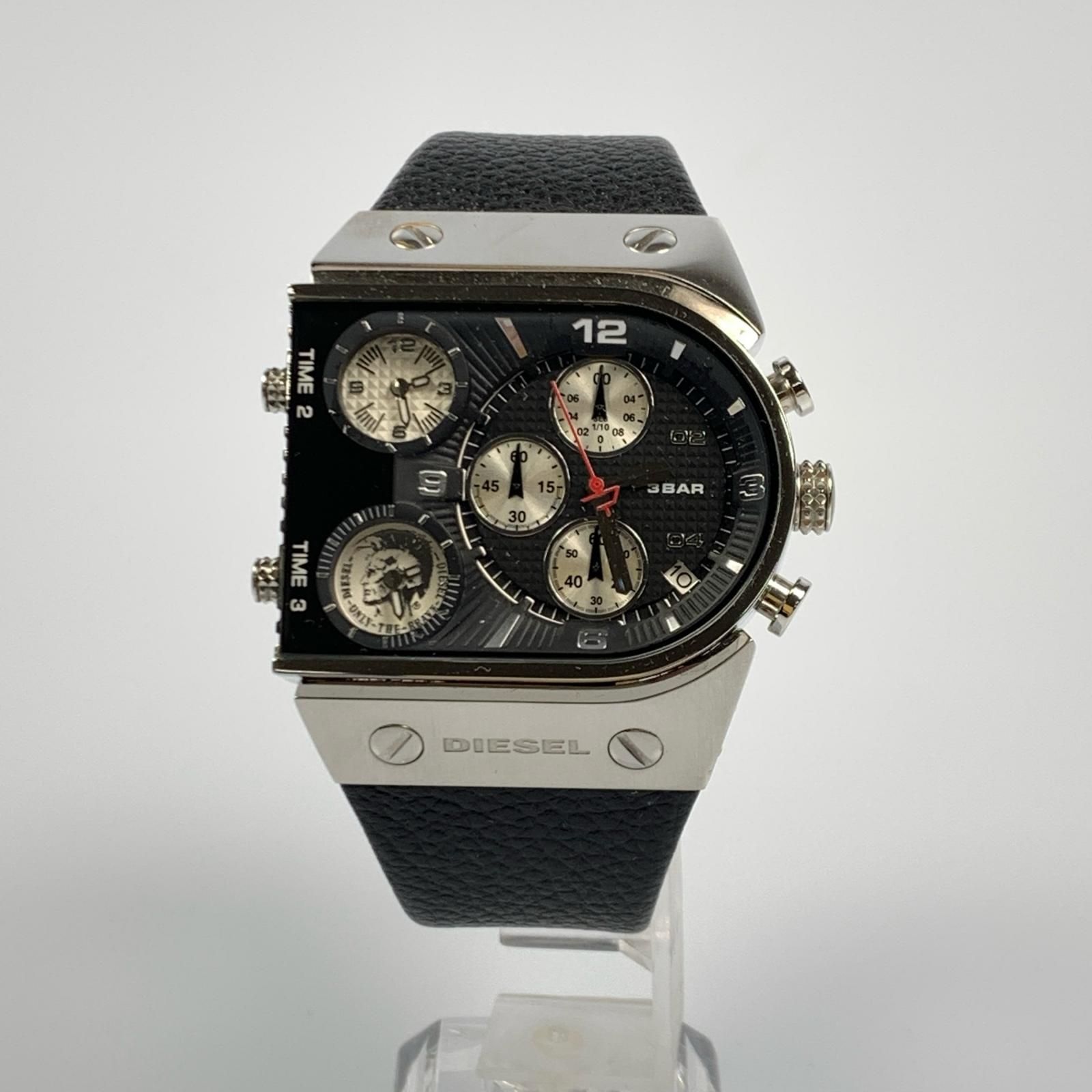 姫路東店 DIESEL | ディーゼル アナログクォーツ腕時計 トリプルタイム タイム3 DZ9054 シルバー 131