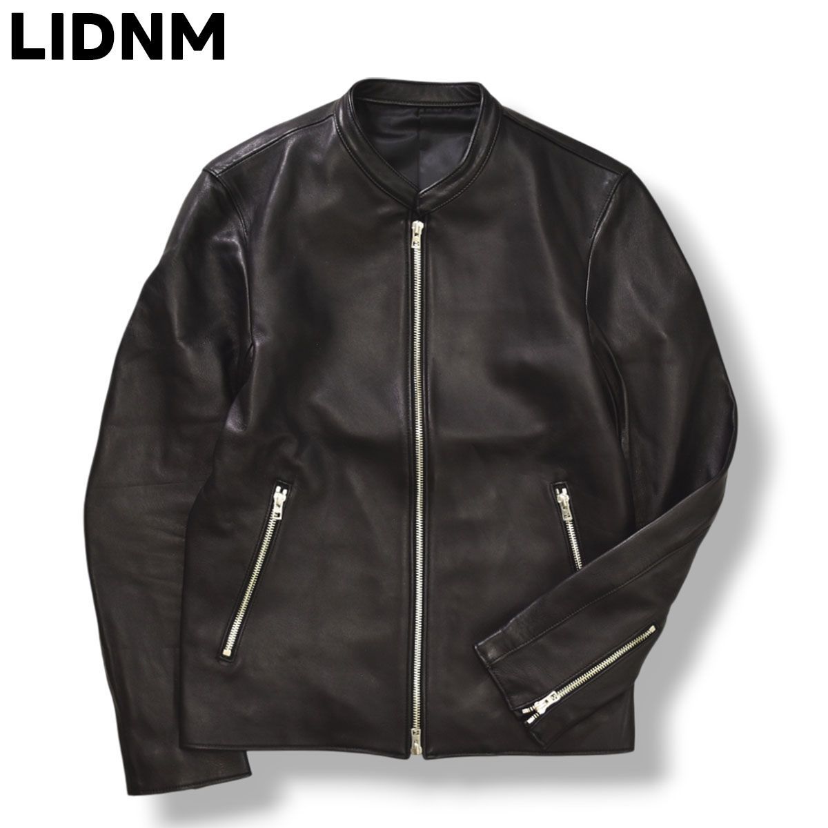 美品】 18SS 日本製 リドム LIDNM ラムレザー 羊革 シングル 