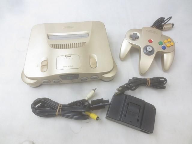 中古品 ゲーム NINTENDO 64 本体 NUS-001 ゴールド 動作品 周辺