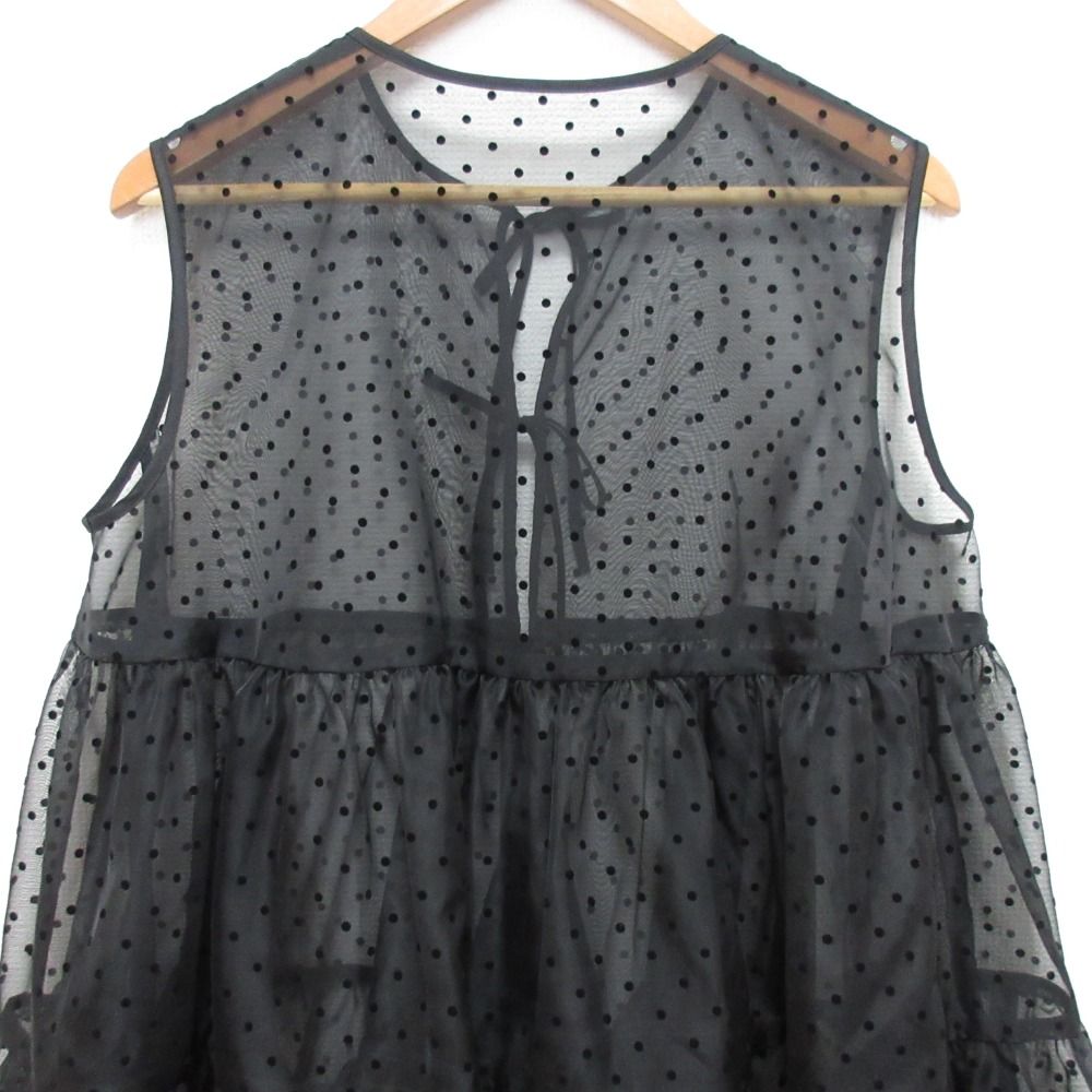 未使用 24SS yori ヨリ ドットフロッキーティアードジレ YR21