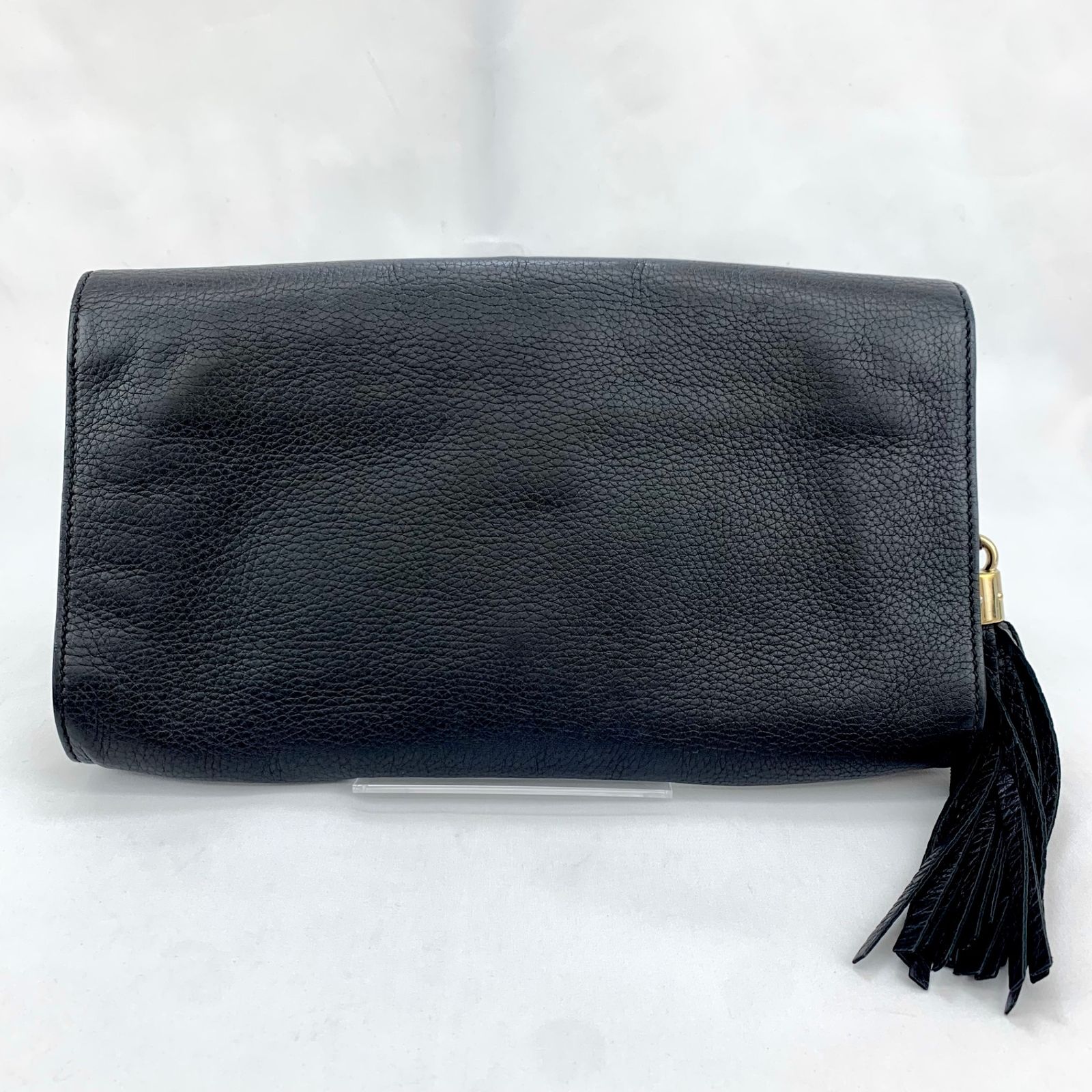 GUCCI ソーホー クラッチバッグ 336753 ブラック ゴールド金具 レザー 486628