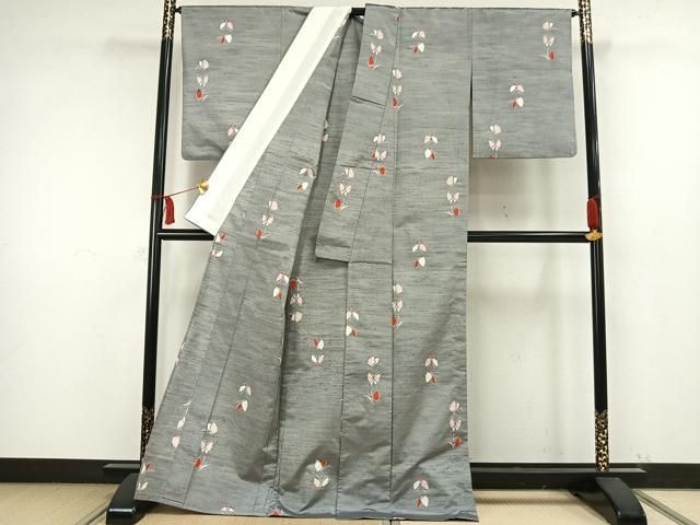 平和屋着物▽上質な紬 単衣 舞蝶文 正絹 逸品 AAAW1674fy - メルカリ