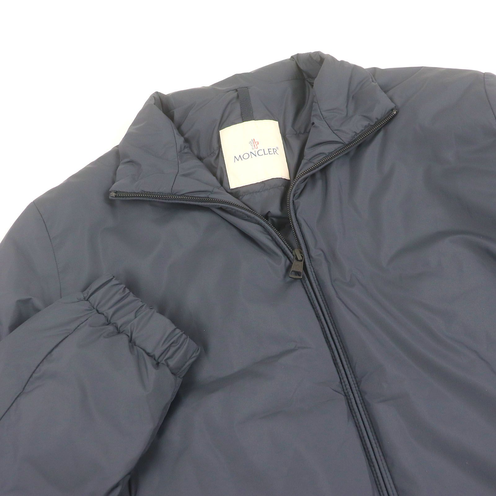 極美品□MONCLER モンクレール 25SS BERRE GIUBBOTTO レザーロゴ  