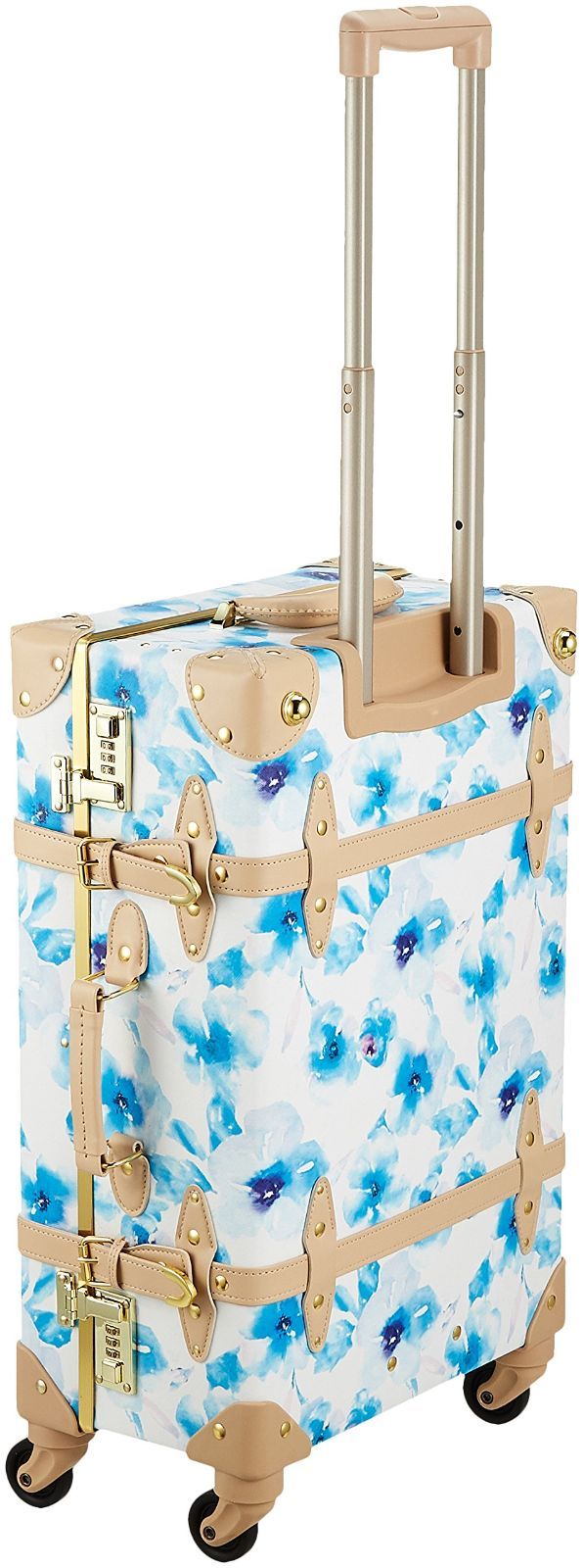 36 L 53 スタイリッシュなユーラシアトランク cm トランクキャリー 3.8 kg トランクケース ハナガラ シフレ ブルー ヌメ