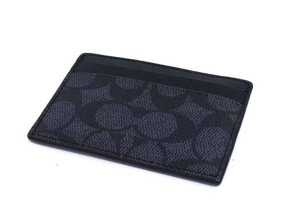 □極美品□ COACH コーチ シグネチャー PVC×レザー カードケース パス  