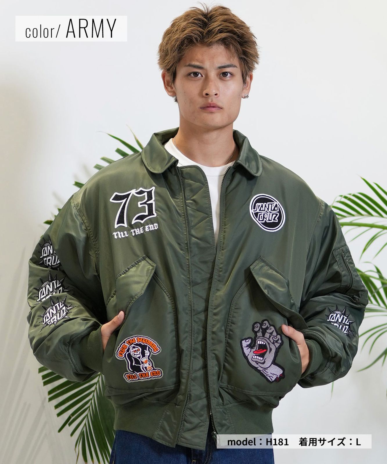 ムラスポ公式】新品 SANTACRUZ サンタクルーズ アウター MA-1 メンズ 