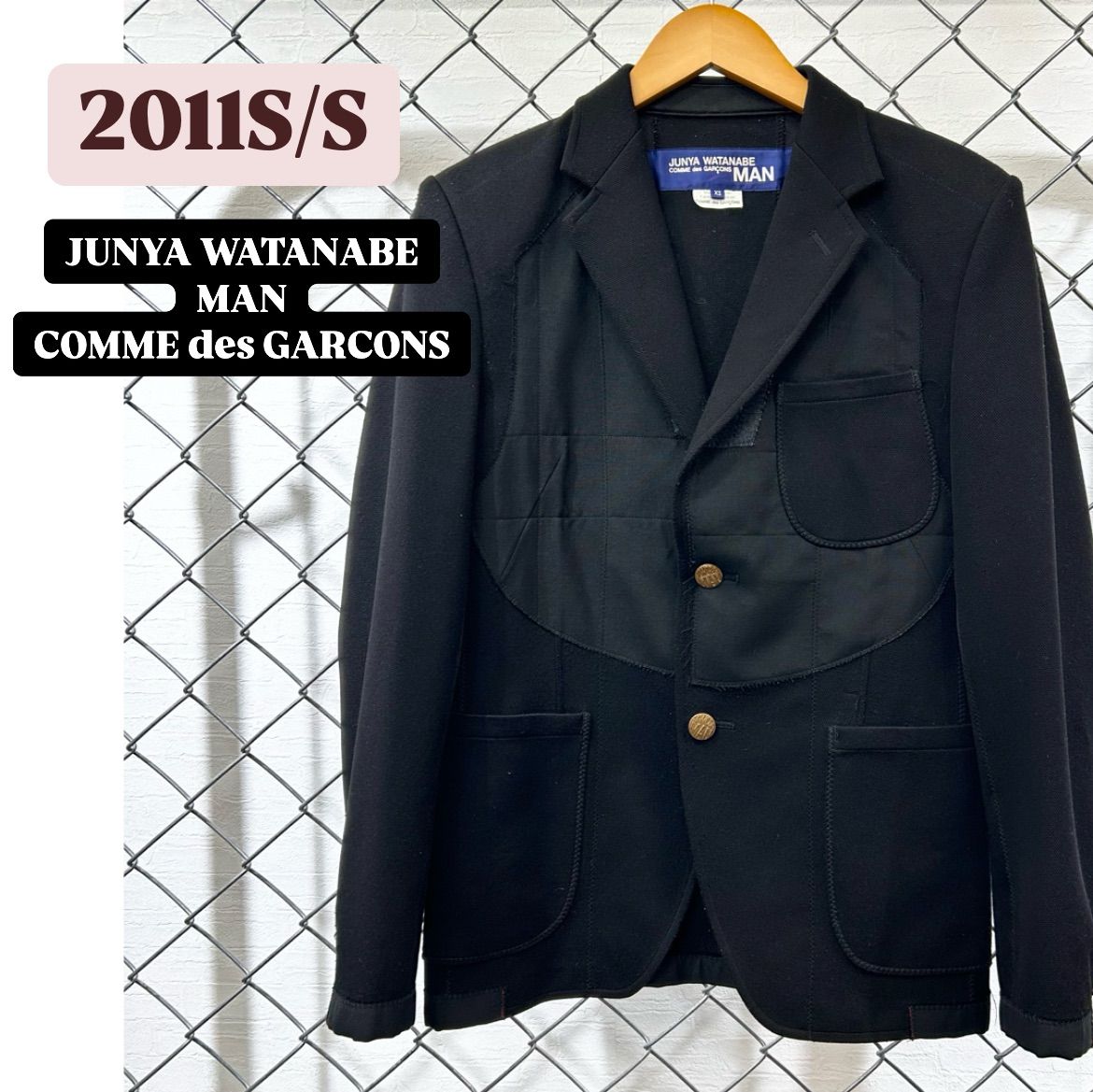 JUNYA WATANABE COMME des GARCONS MAN パッチワーク 素材切替 
