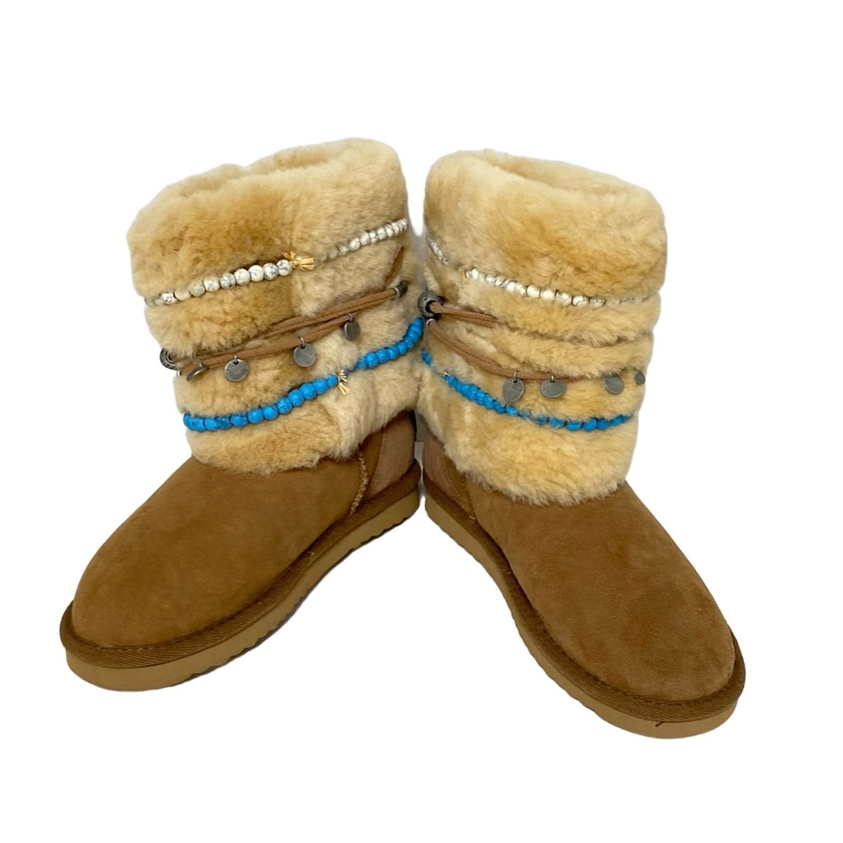 Tylie Malibu タイリーマリブ ショートブーツ US7 レディース - ブラウン×ベージュ ムートン WWW_SUPERTOOLSSHOP_NL