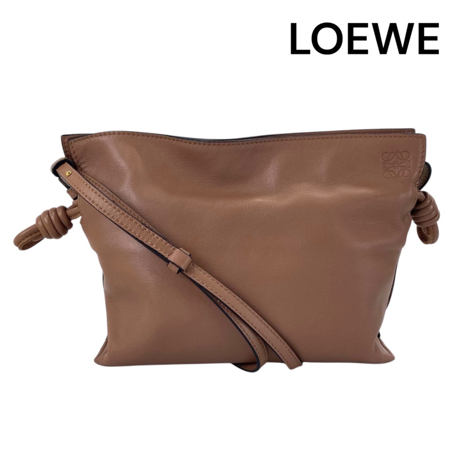 ◈ ●ロエベ LOEWE フラメンコクラッチ クラッチバッグ ショルダー ドローストリング 2way レザー レディース 5D567