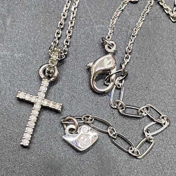 【美品】SWAROVSKI クリスタル クロス ペンダント Y257 SWAROVSKI スワロフスキー クリスタル ラインストーン