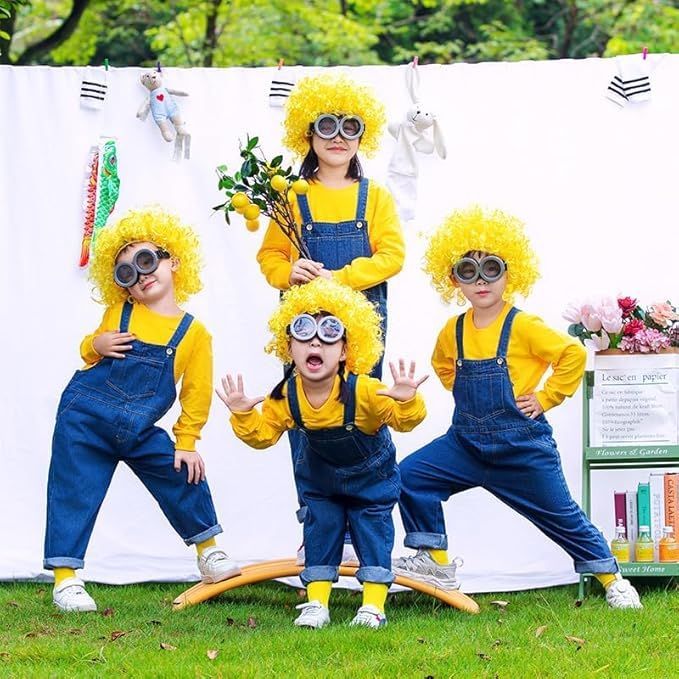 コスプレ子供 オーバーオール ミニオンコスプレ ハロウィン衣装 ミニオンコスプレ大人 在庫処分 LIDANO ハロウィン ミニオン コスプレ仮装 子供服 大人服 男女兼可 5点セット オーバーオール パーカー サロペット オールインワン キッズコスチューム クリスマス 長袖長ズボン