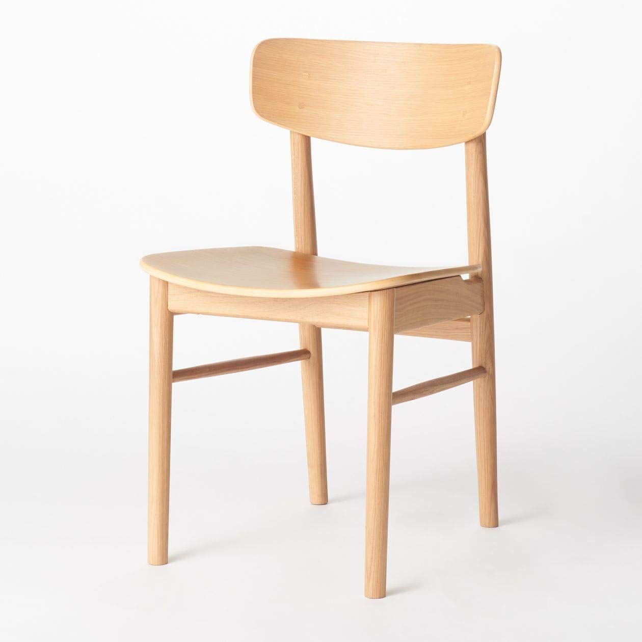 無印 ラウンドチェア オーク材 幅45×奥行51×高さ77cm 82009255