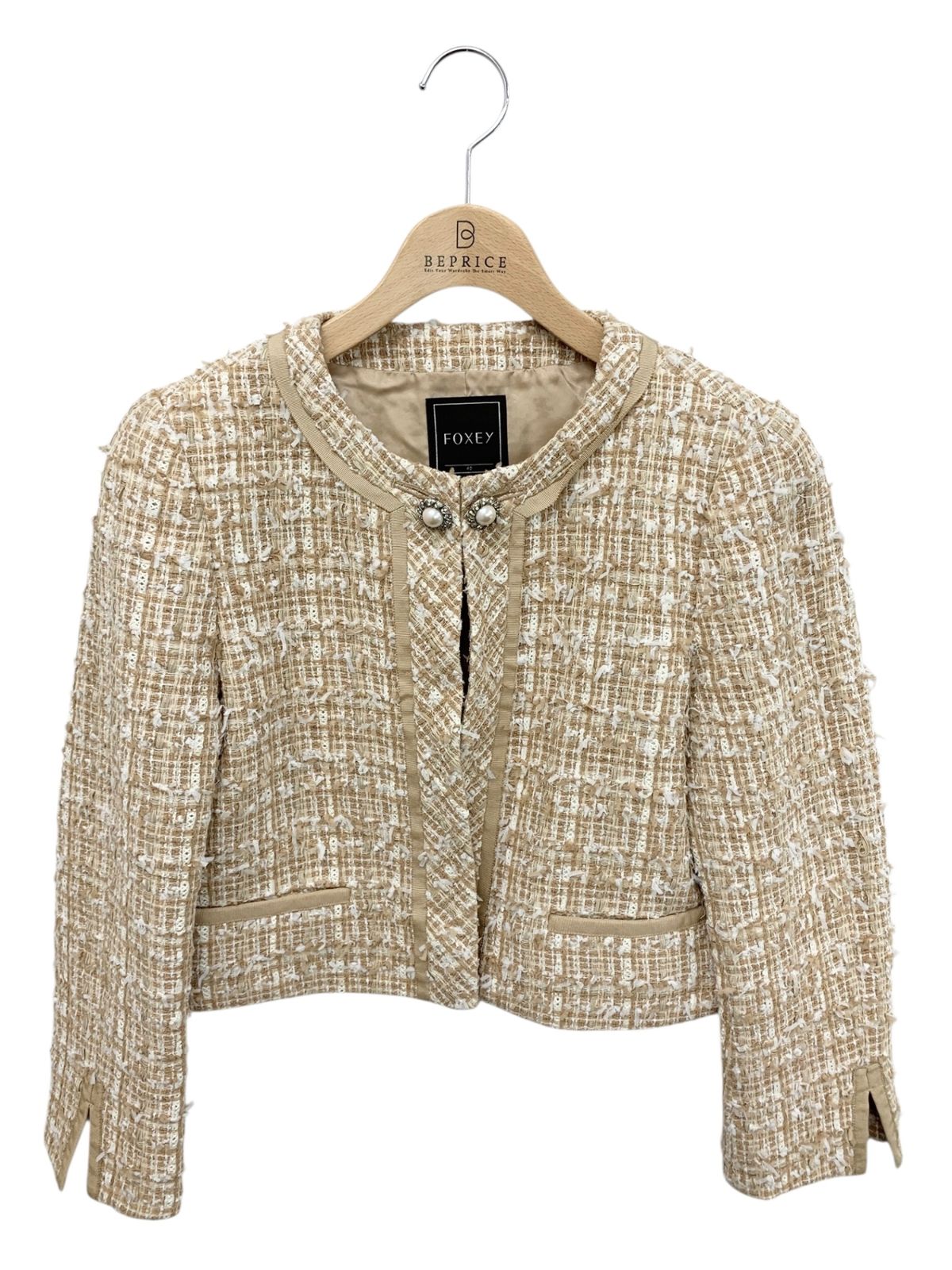フォクシーブティック Jacket Petit Triomphe 39873 ジャケット 40 ベージュ IT3TTSV5W95C