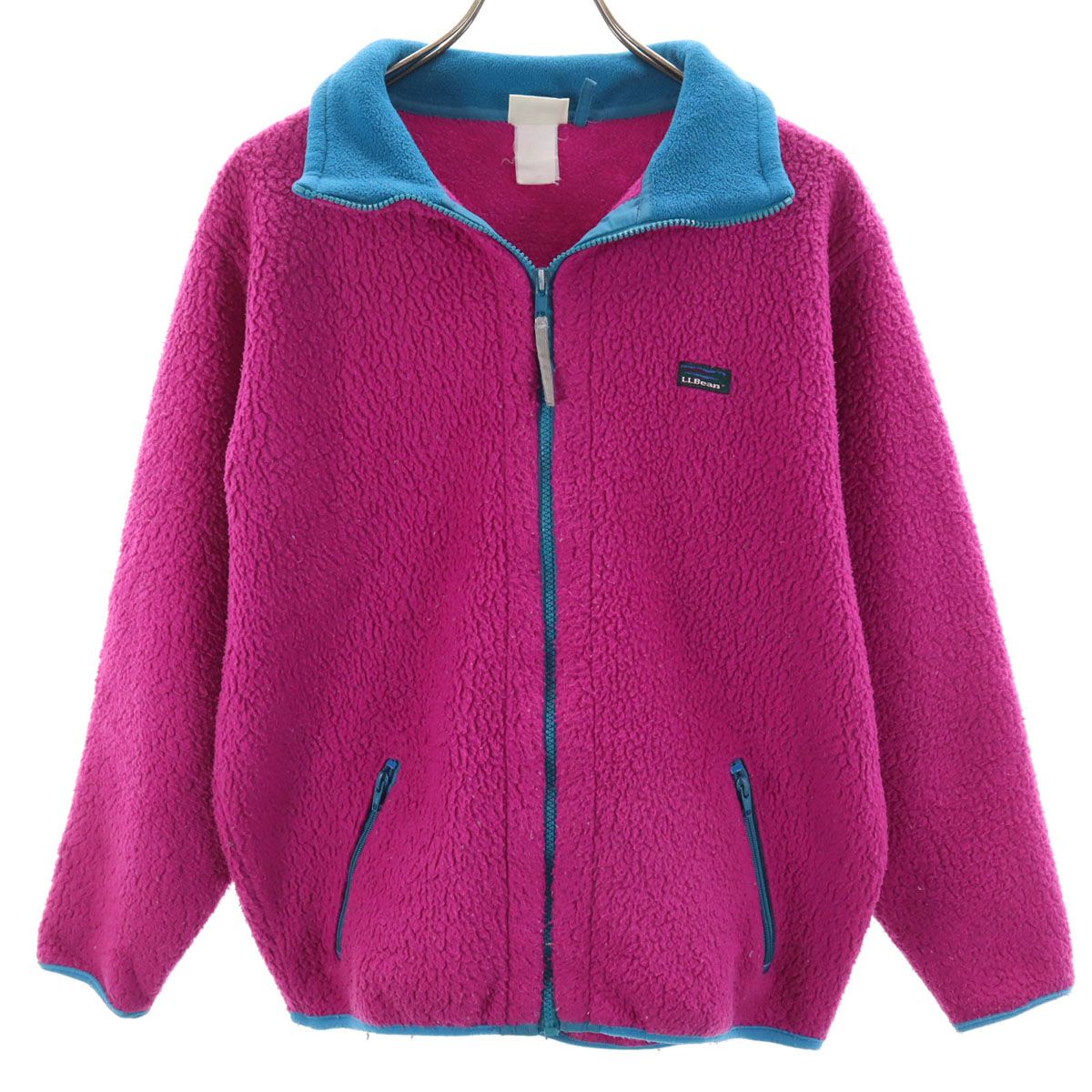  L.L.Bean エルエルビーン 80s ヴィンテージ フリースジャケット 赤紫 アウトドア キッズ 古着 その他
