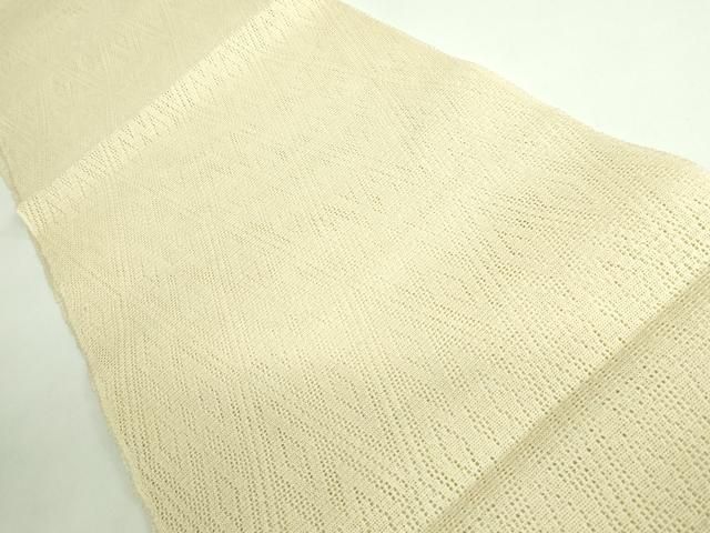 平和屋本店 最 夏物 人間国宝 北村武資 羅 八寸名古屋帯 菱 蒸栗色地 DZAB0940kh5