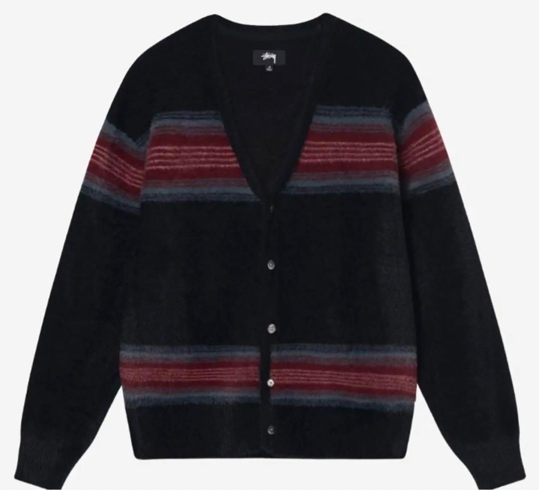 STUSSY｜ステューシー Stripe Shaggy Cardigan ストライプ シャギー カーディガン - メルカリ