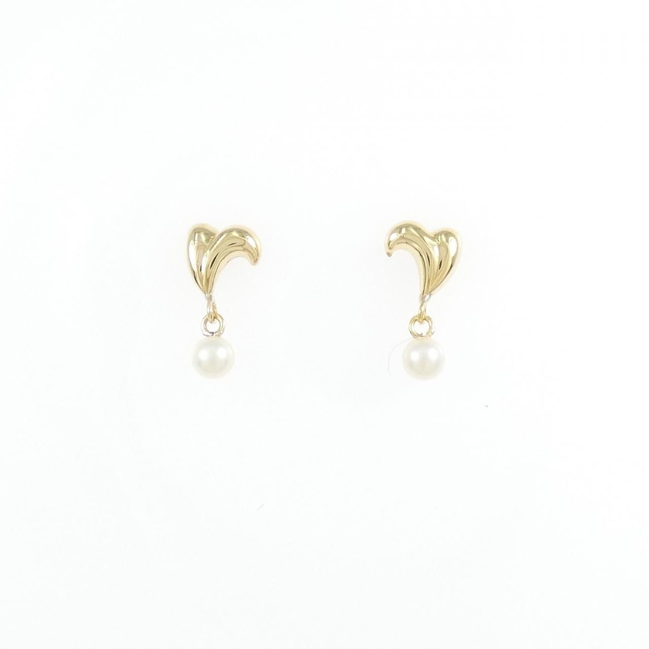 K18YG 淡水パール ピアス 3mm