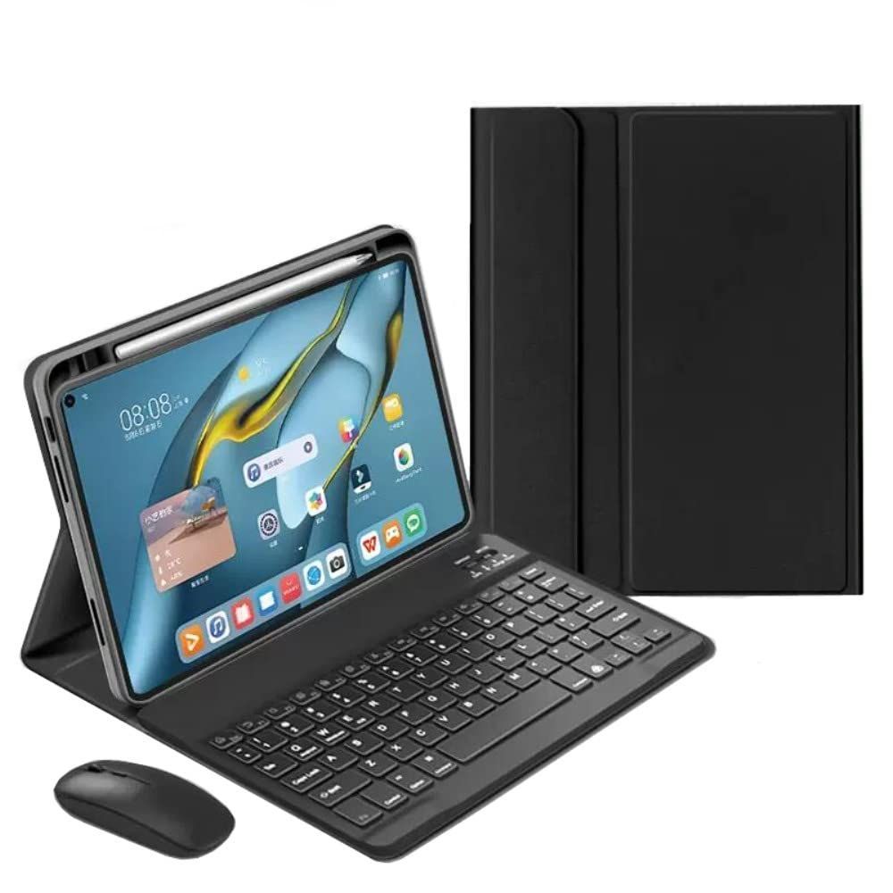 iPad9/iPad8/iPad7/Air3/Pro10.5_ブラック iPad 第 9 8 7 世代 iPad 10.2 インチ キーボードケース マウス付き 上側ペンシル収納 iPad Air3 iPad Pro10.5 キーボード カバー ワイヤレス マ