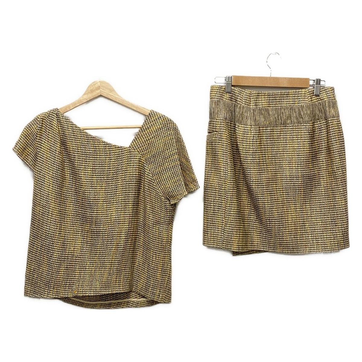 ADORE アドーア スカートセットアップ レディース - ベージュ×黒×マルチ