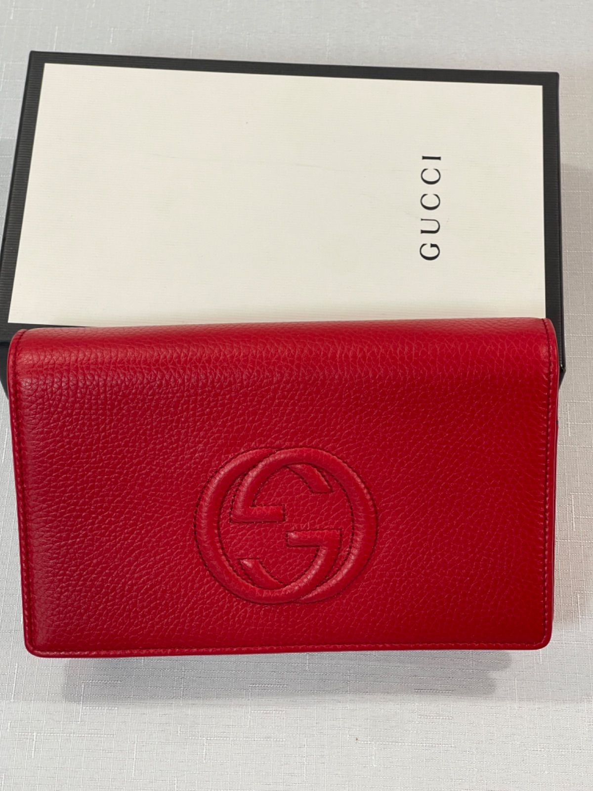 新品未使用品】GUCCI グッチ ソーホー ロングチェーンウォレット 