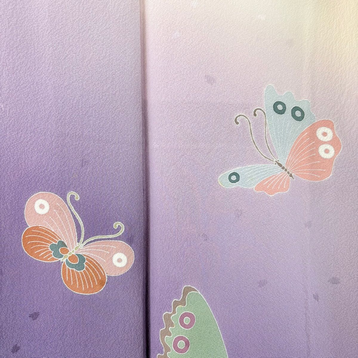 訪問着 身丈165.5cm 裄丈68cm L 袷 辻村ジュサブロー 落款 蝶