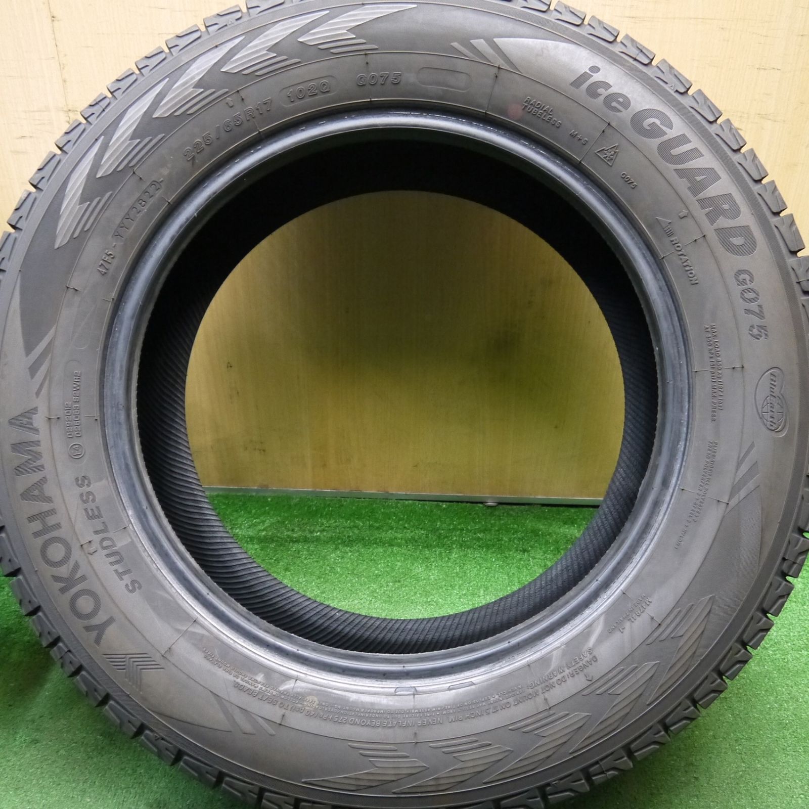 バリ溝　スタッドレスタイヤ　タラお バリ溝 スタッドレス 6本セット】ヨコハマ アイスガード iG91