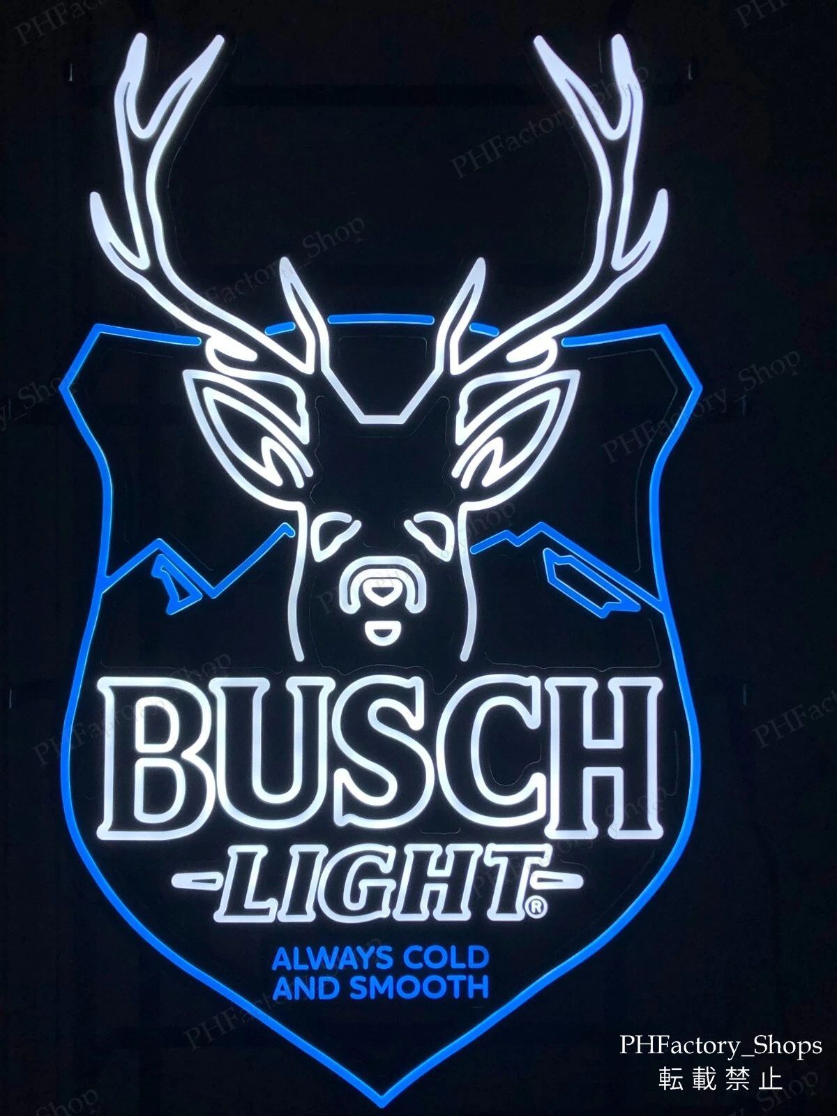 BUSCH LIGHT ネオンサイン ブッシュライト 鹿狩り ビール バー サイン ガレージ 鹿 装飾 アメリカン雑貨 室内装飾 68*40cm A247