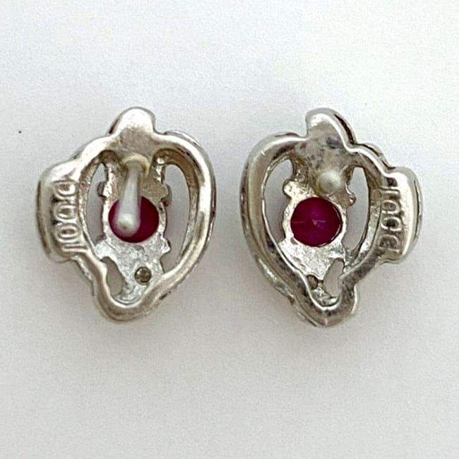 ピアス f-21524 美品 Pt850 プラチナ ダイヤモンド ルビー 中古 ピアス f-21524 美品 Pt850 プラチナ ダイヤモンド ルビー