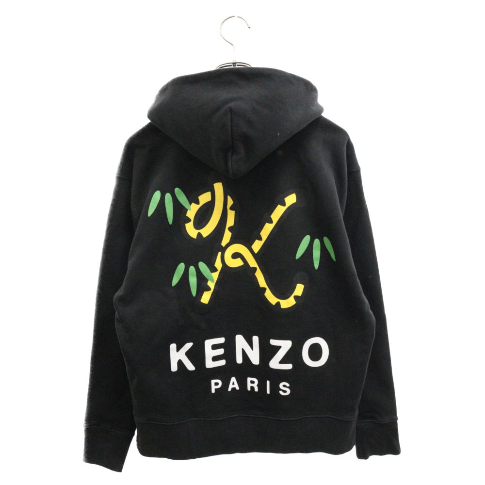 KENZO (ケンゾー) 22SS Tiger Tail Oversized Hoodie タイガーテイル オーバーサイズ プルオーバーパーカー  FC55SW461CMI ブラック - メルカリ