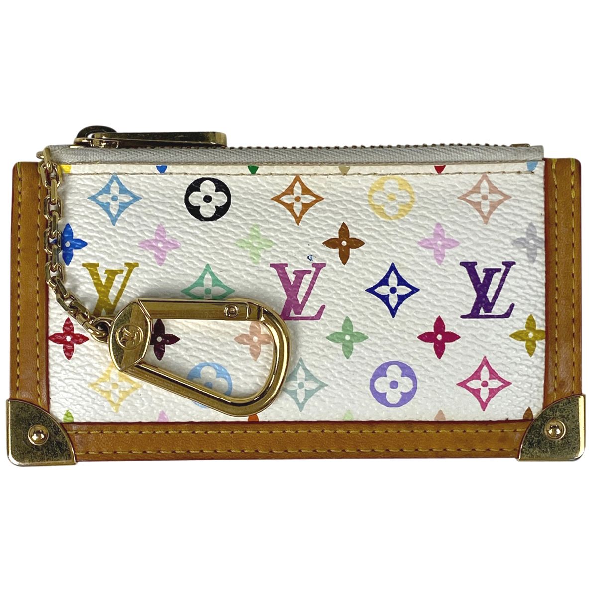 値下】LOUIS VUITTON マルチカラー ポシェットクレ ブロン-