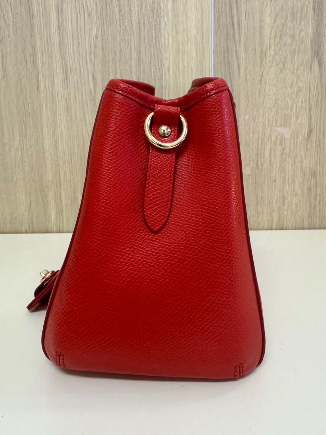 美品】 COACHコーチ 2WAY ハンドバッグ 赤レッド ショルダー