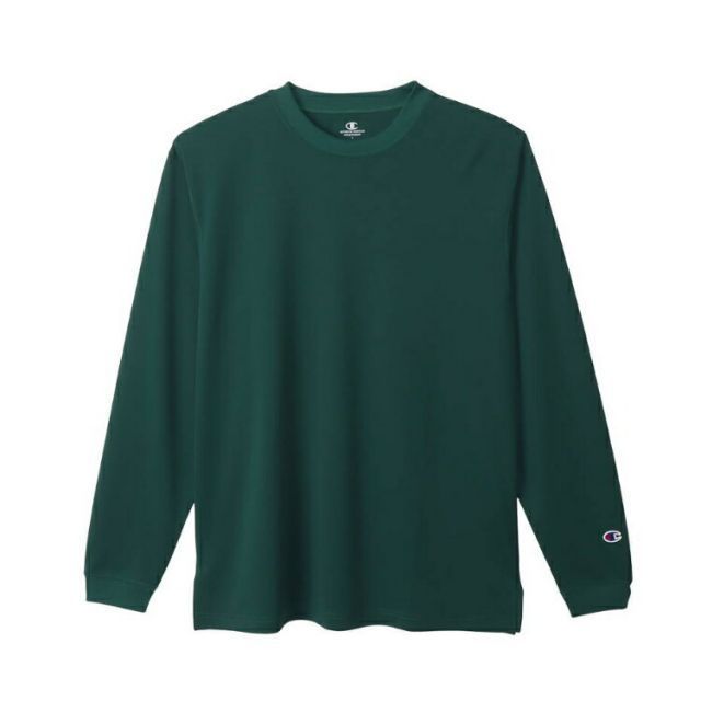 HANES ヘインズ LONG SLEEVE T-SH グリーン Mサイズ C3-XS491 540 | スポーツ スポーツウエア ウエア 服 衣類 トップス 長袖 ロングスリーブ Tシャツ ロンT ポリエステル 素材 機能性 マルチ 万能 加工 シ