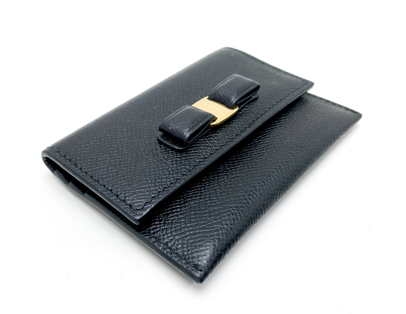 ⭐︎美品⭐︎ サルヴァトーレフェラガモ　ケース　黒 極美品】サルヴァトーレフェラガモ カードケース 本革 黒