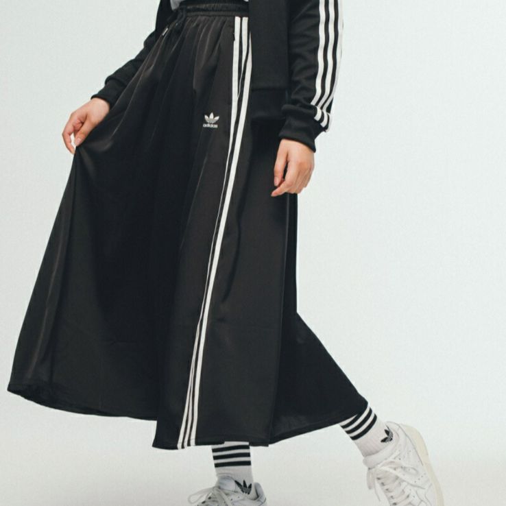 adidas Originals ロング サテン スカート Sサイズ - メルカリ