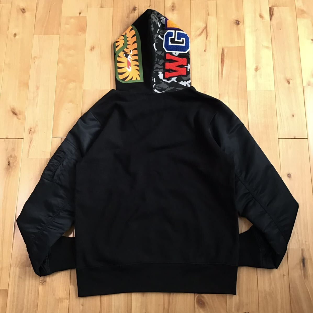 Digital Camo Military Shark Full Zip Hoodie Sサイズ a bathing ape 