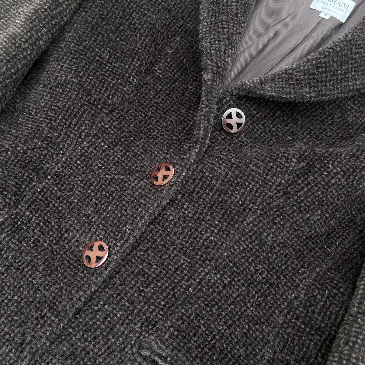 ARMANI アルマーニ コレツィオーニ 黒 ロング ウール コート GULLKHAN_COM