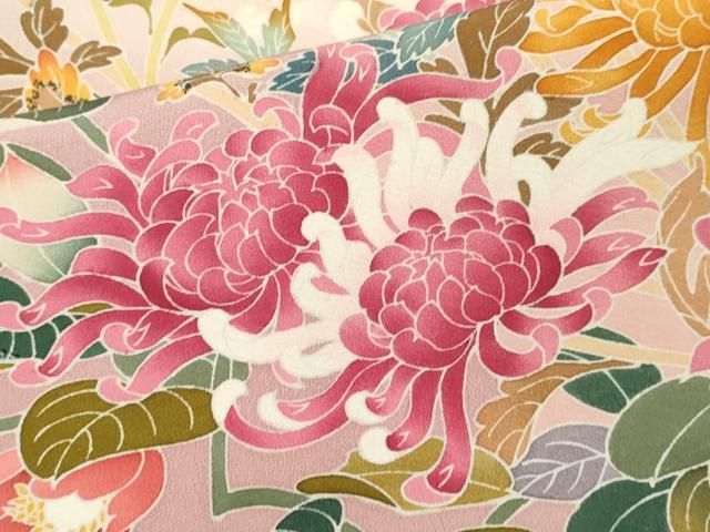 平和屋着物○豪華振袖 友禅 作家物 草花文 暈し染め 正絹 逸品