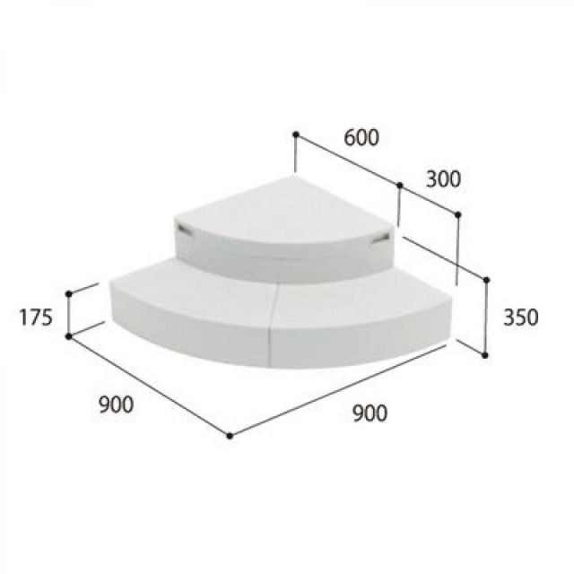 城東テクノ JOTO ハウスステップ CUB-R60 小ステップ付き 収納庫なし HOUSESTEP