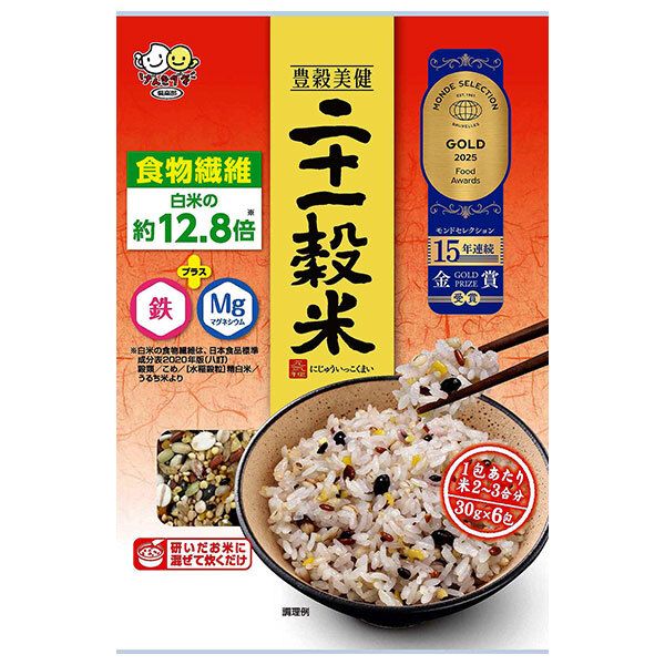 種商 二十一穀米 スティック 30g×6 ×12袋入× 2ケース ｜ 一般食品 雑穀 袋 食物繊維 炊飯用 無洗 2～3合 混ぜて炊くだけ
