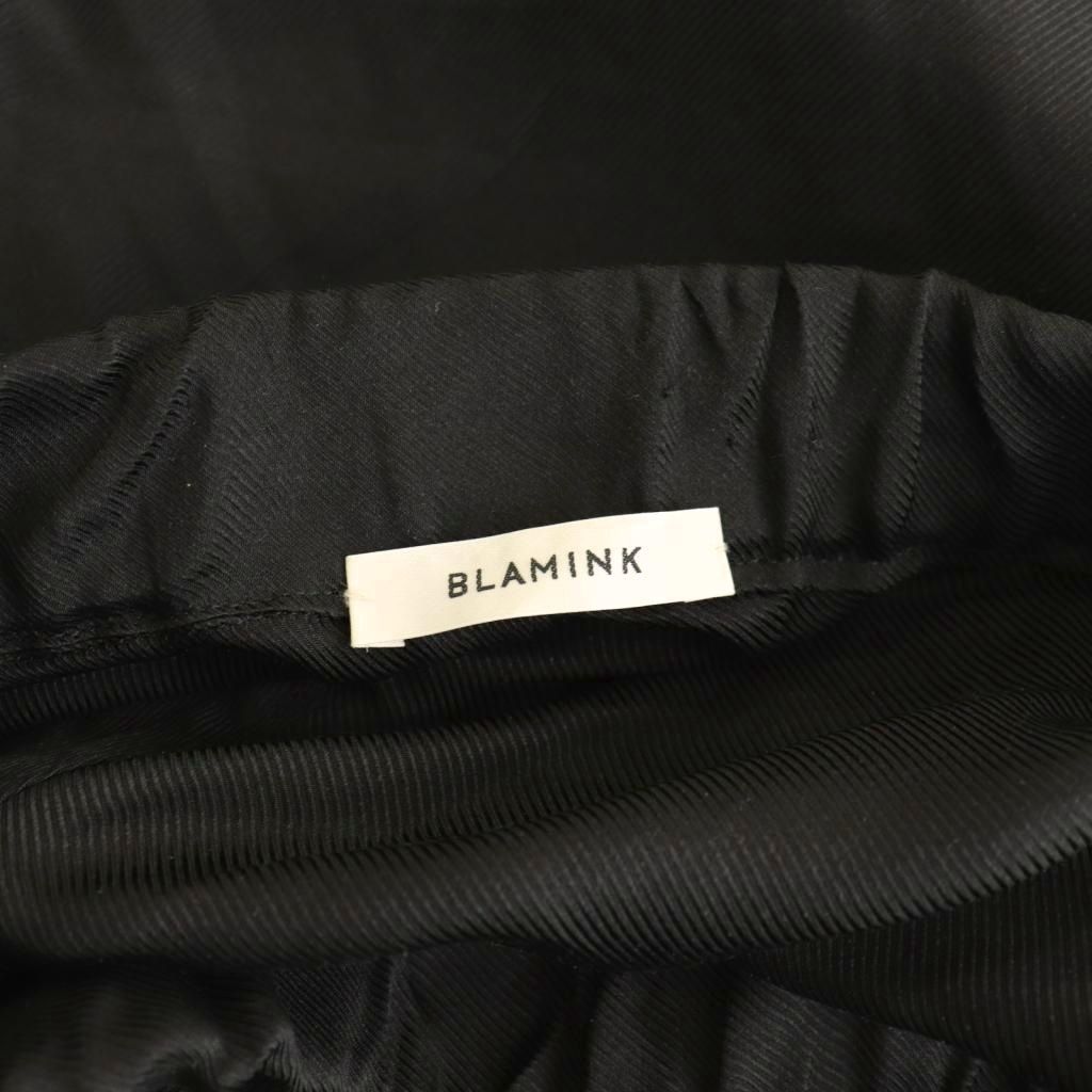ブラミンク BLAMINK シルクドロストイージーパンツ ワイド ブラック  